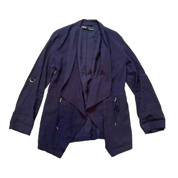 ZARA Navy Blue Blazer/Jacket, Sz Large (NWT) - Picture 4 of 6